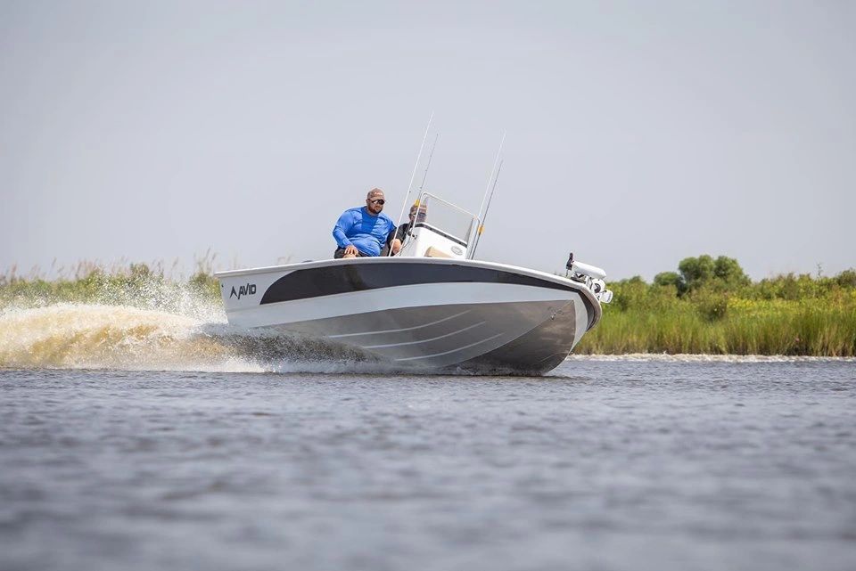 Avid boat in the marsh